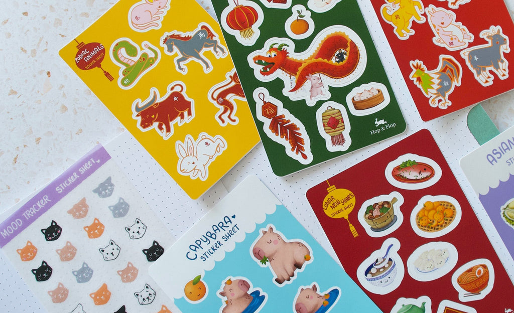 Lunar New Year's Zodiac Animal Vinyl Sticker Sheet