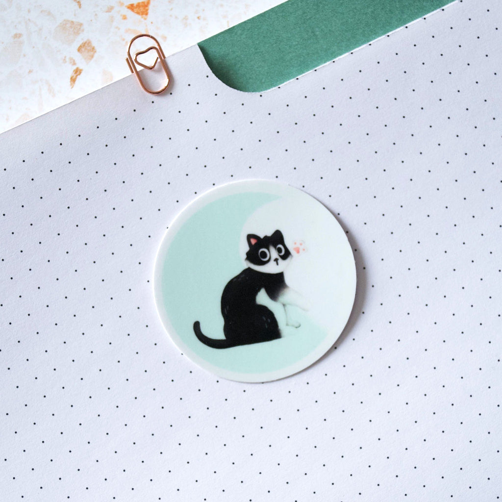 Tuxedo Caught in the Act Spotlight - Circle Vinyl sticker