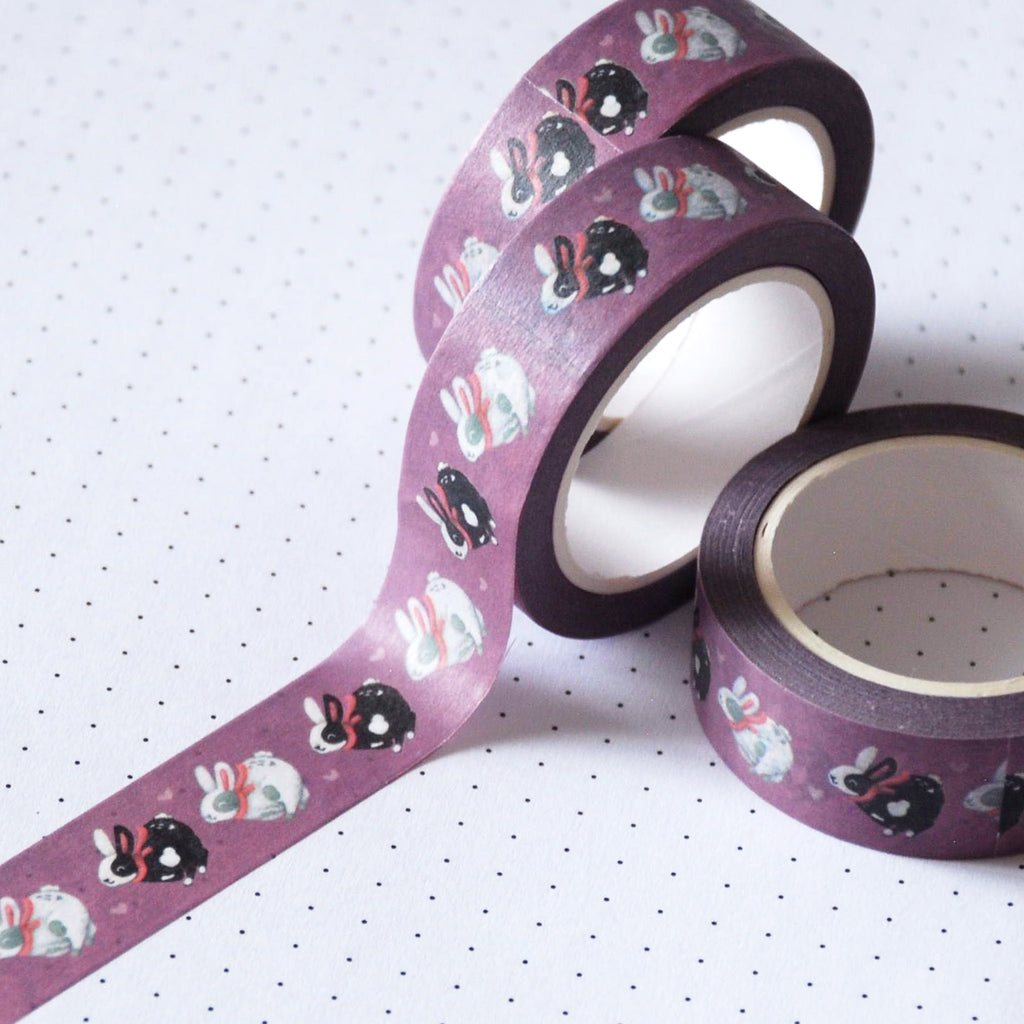 Bunnies in scarves japanese washi tape