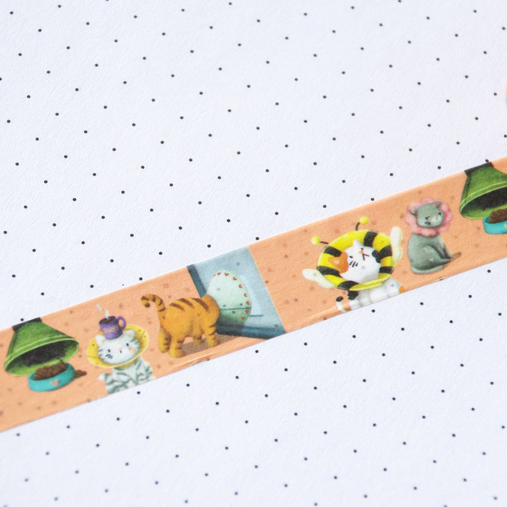 Cats in the cones of shame washi tape