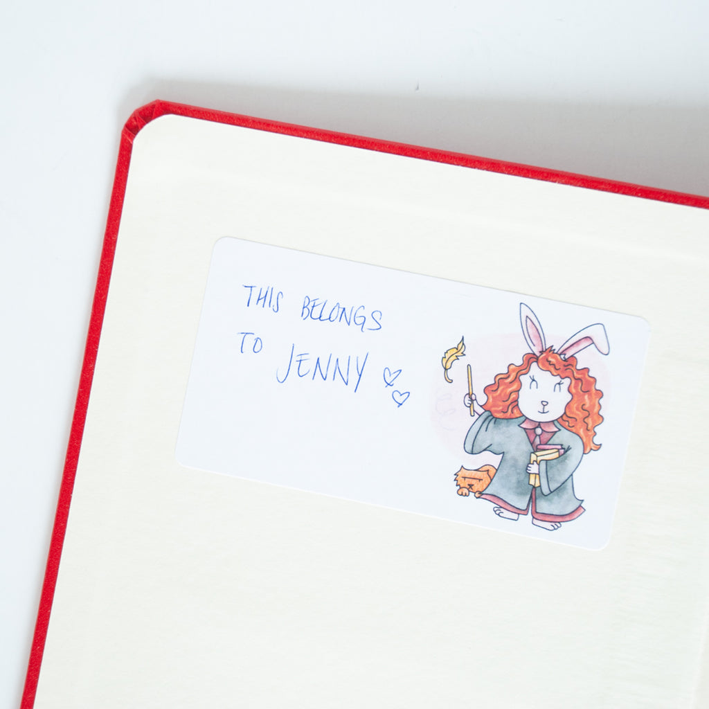 Example of a literary animal sticker inside a notebook